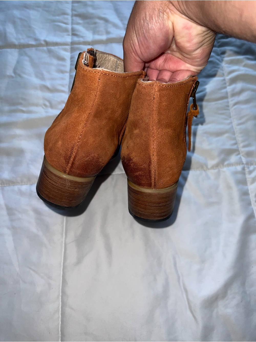 Freebird Onyx Brown Suede Ankle Booties with Side Zip - Picture 5 of 9
